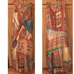 Johnny Was Boho Silk Plus Maxi Dress 3X